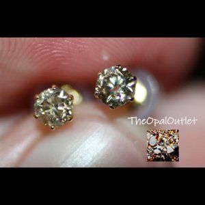 18k yellow gold earrings 750 diamond .46ct studs yellow theopaloutlet video